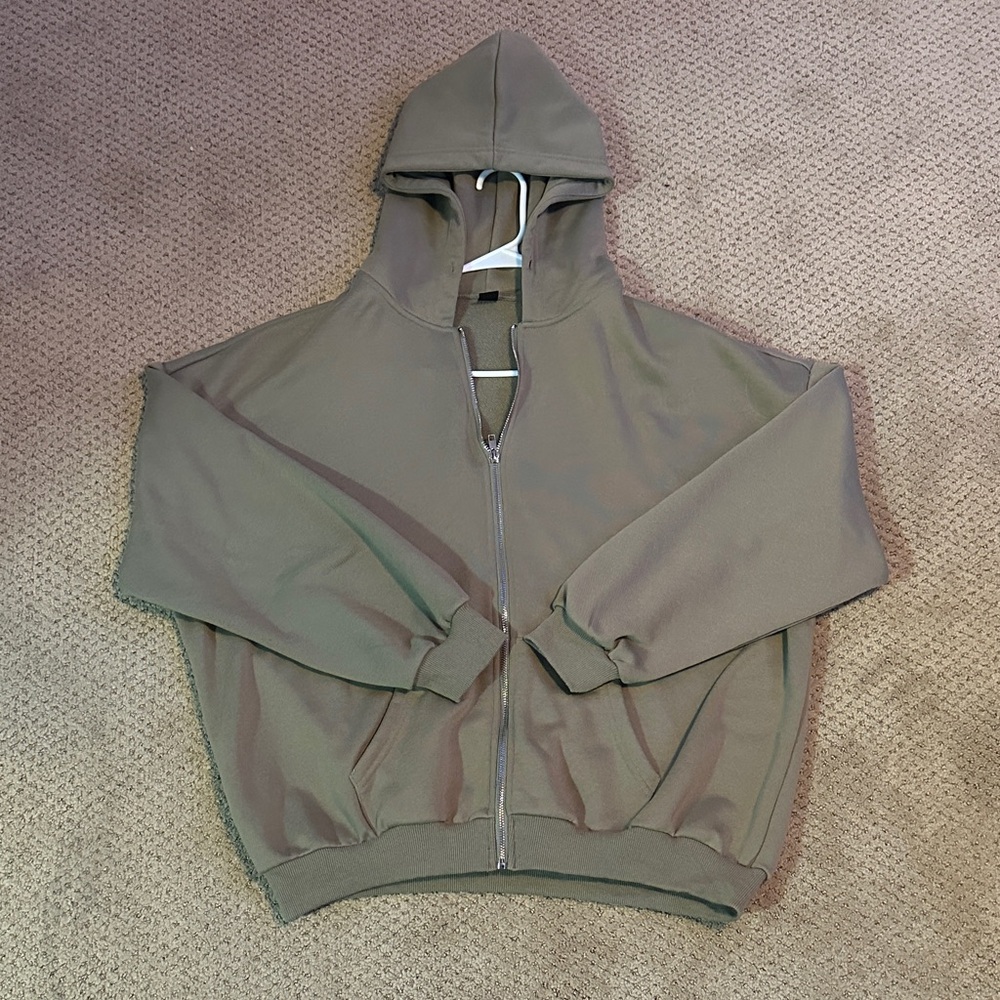 Olive Green Women’s Zip-Up Hoodie